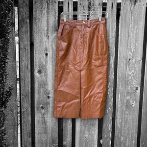 A. L.C. Faux Leather Alden Skirt Size 0